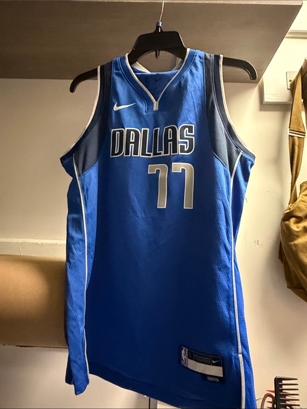 Nike Royal Blue Dallas #77 Basketball Jersey